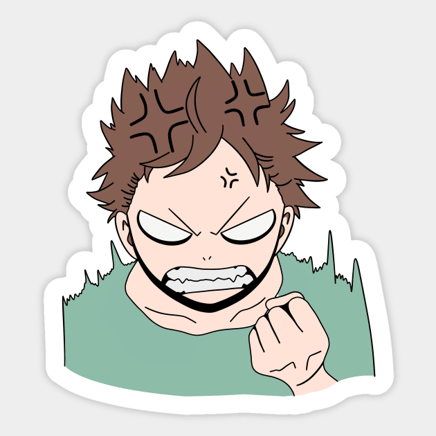 Angry Anime Boy - Angry Anime Manga Boy Face Japan - Sticker | TeePublic